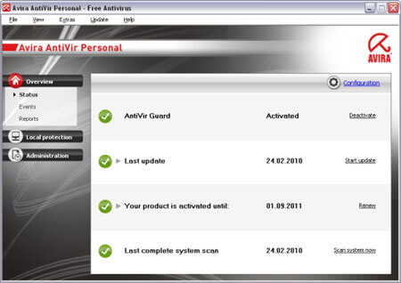Avira Antivir 10 Free Edition